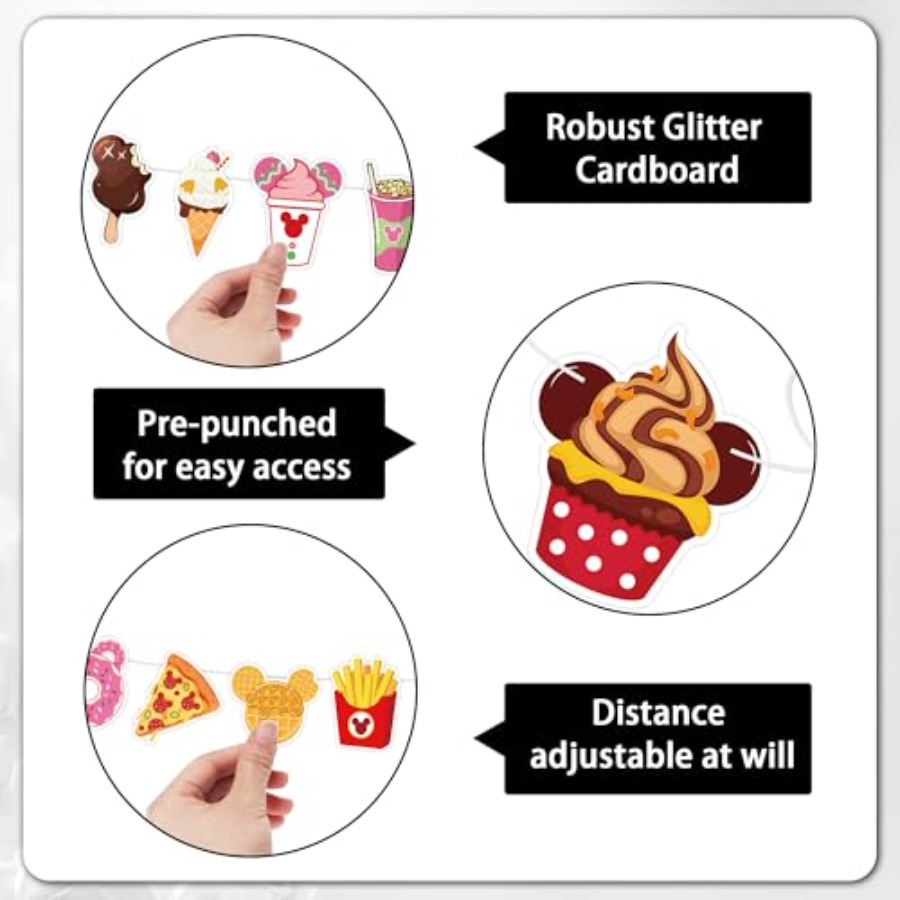 3 Pcs Mouse Snacks Party Banne - Food Snacks Banner 评论和价格